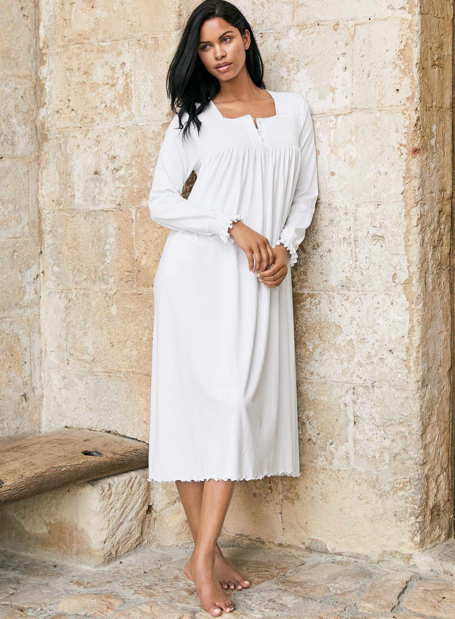 Long sleeve white nightgown new arrivals