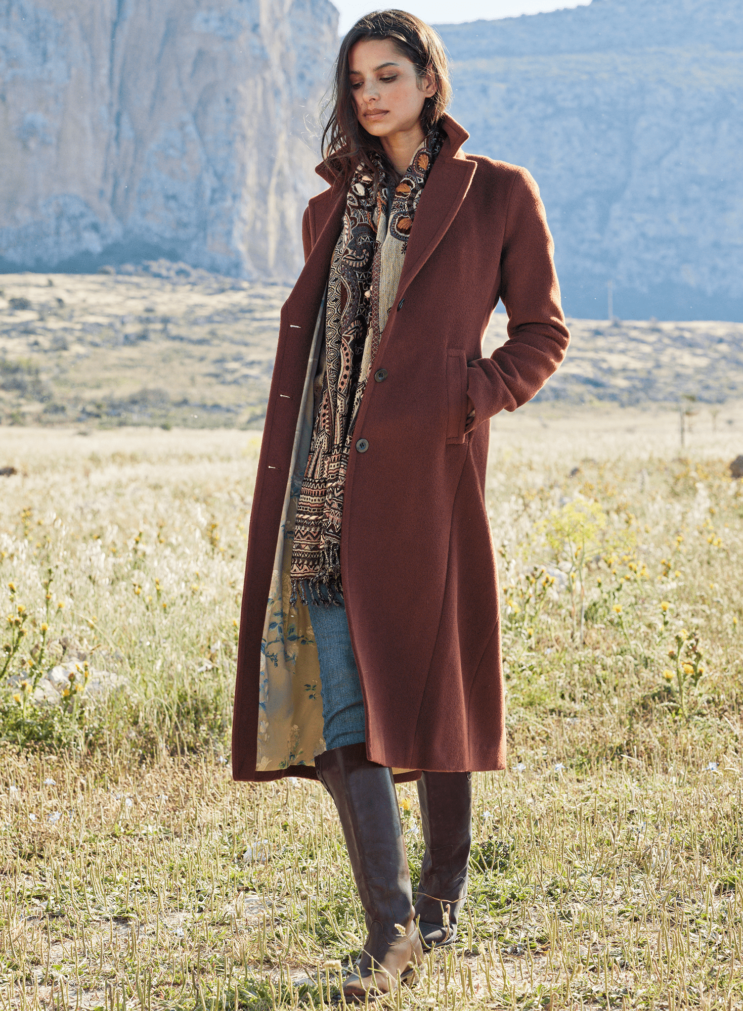 LYNWELL COURT BY offers INCA TIMME TUFT 100% ALPACA Trench Coat,removable zipper lining