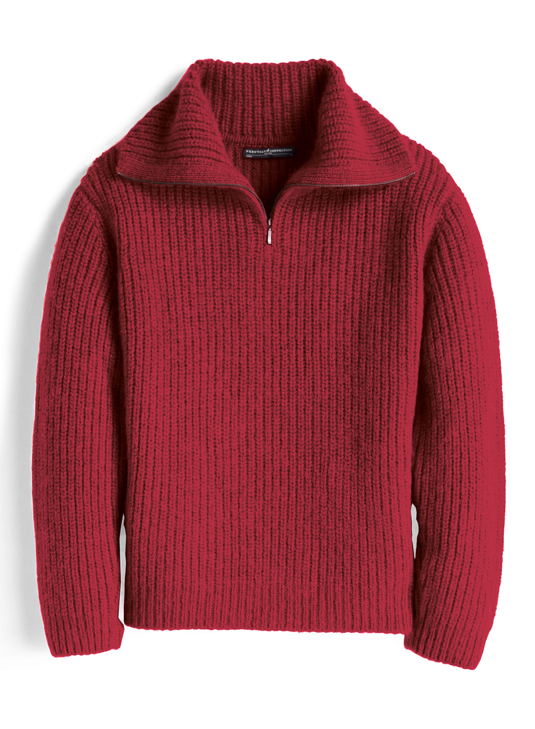 Promesa Cozy Up Chunky Knit Oversize Turtleneck Sweater Ruby Red / L