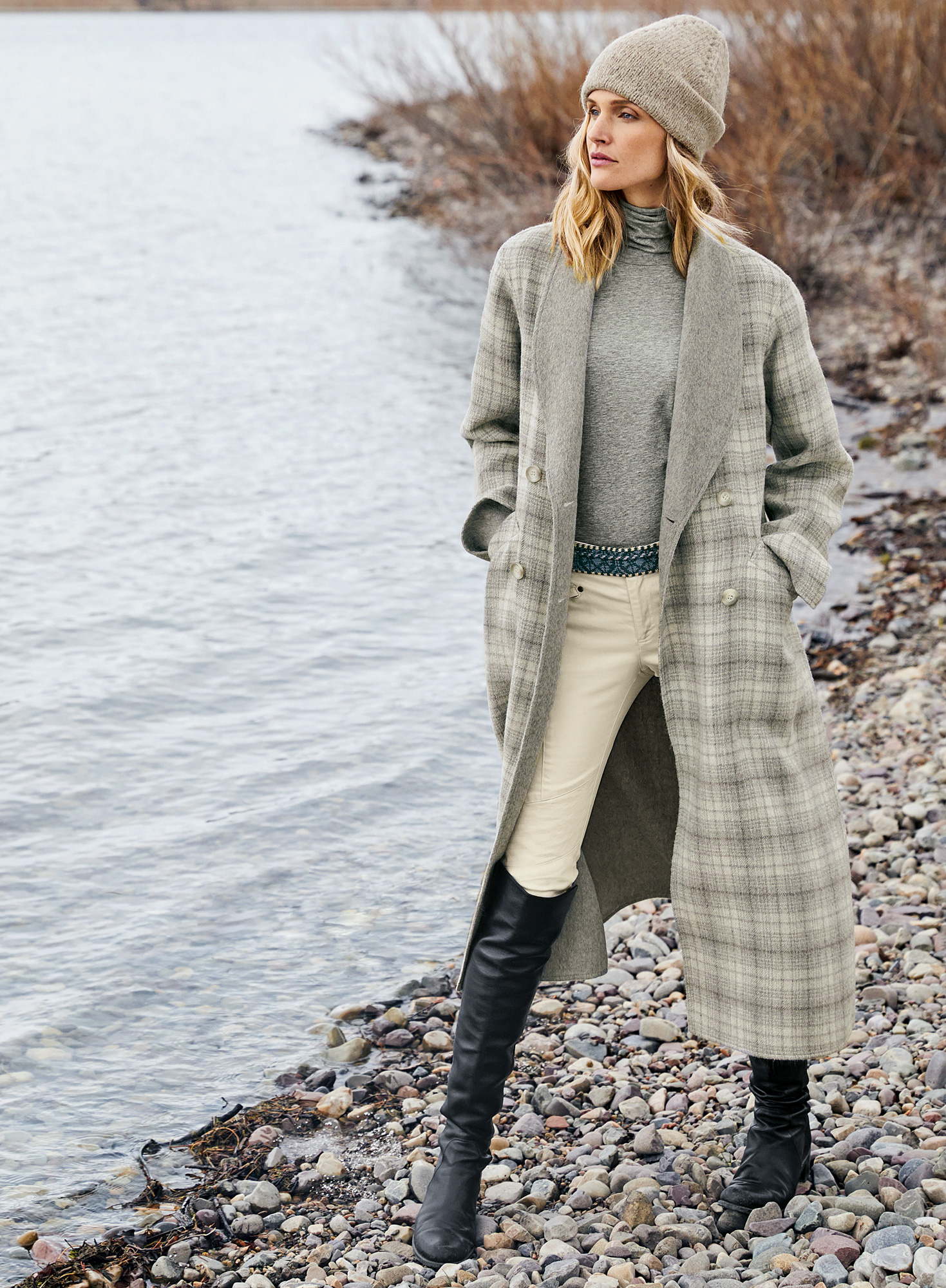 Andean Alpaca Plaid Coat