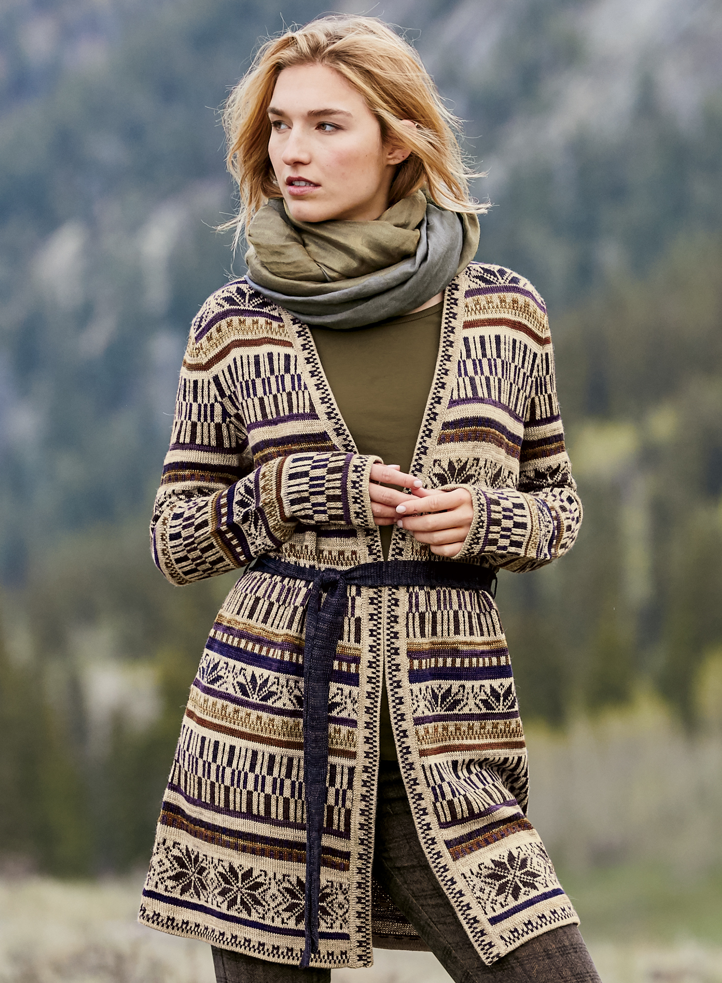 Fair isle clearance sweater coat