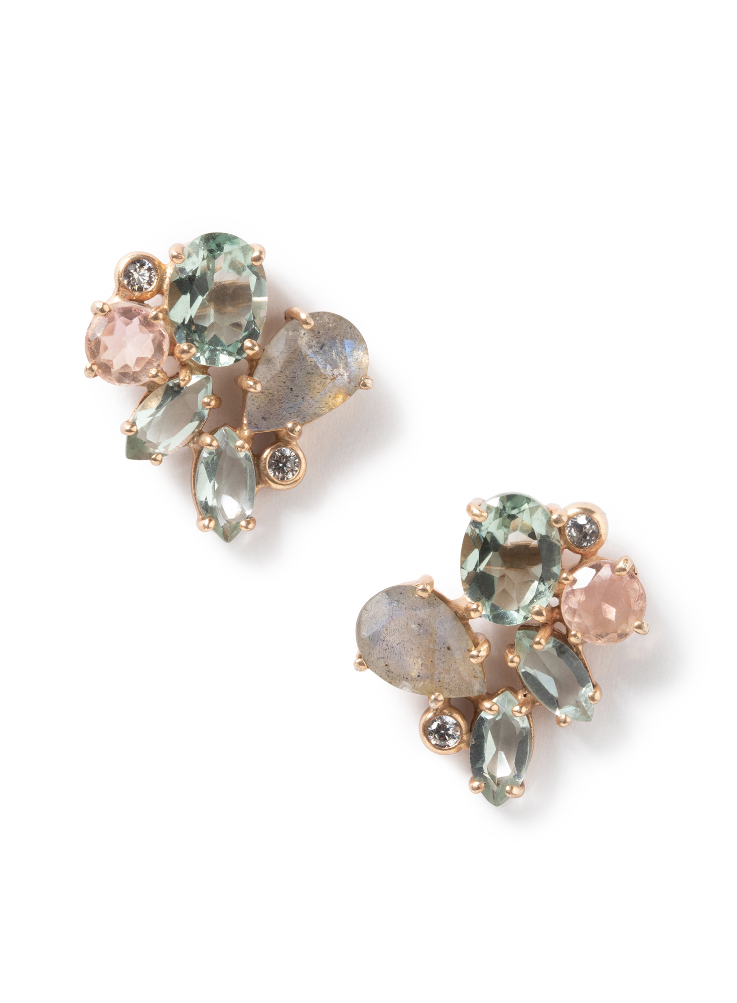 Gem hot sale cluster earrings