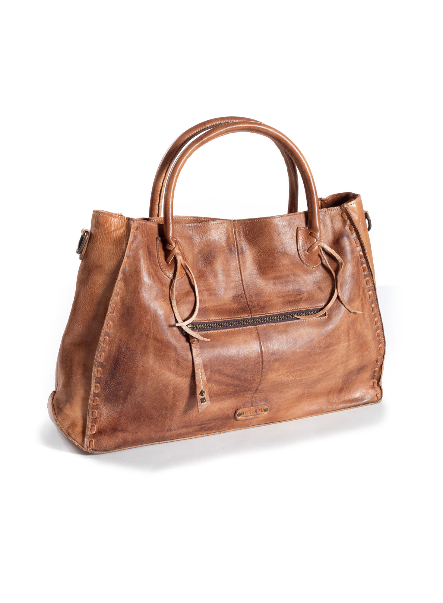 Distressed Leather Bag Color light Brown