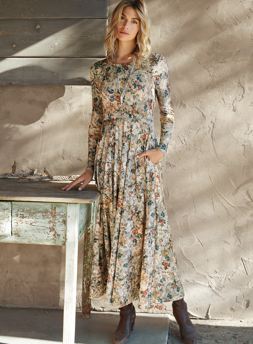 Old fashioned top floral dress