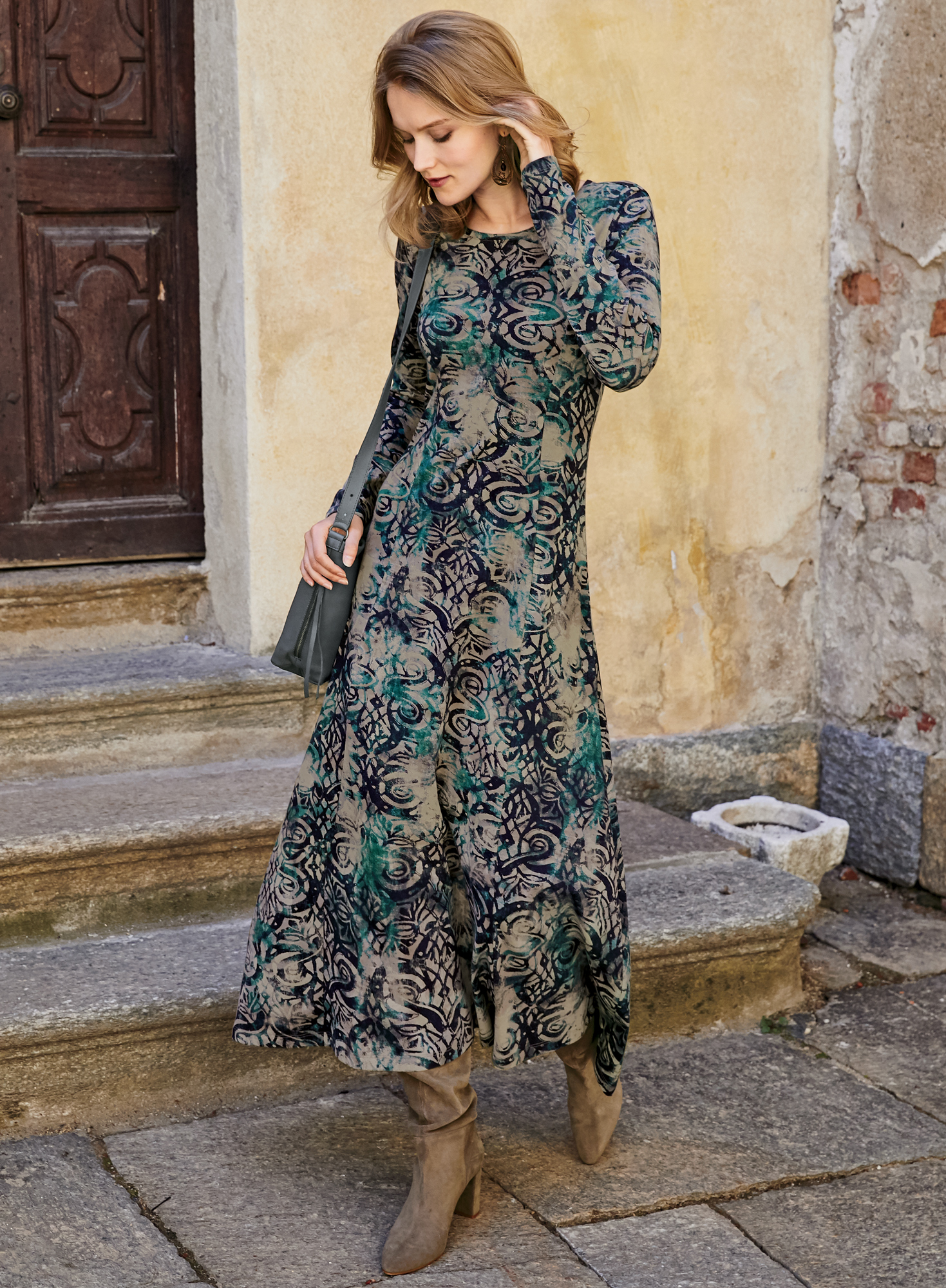 Verona Tweed Long Dress-