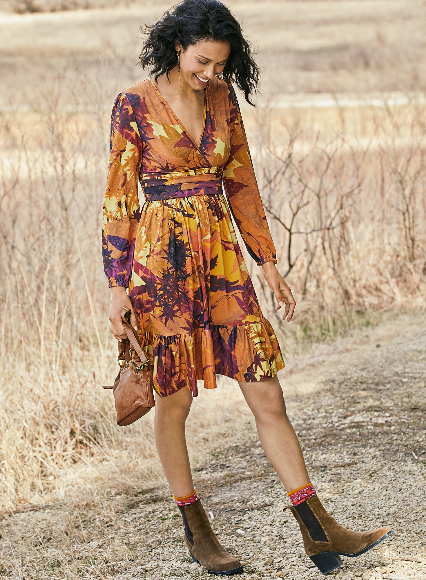 Dress with 2025 fall leaves