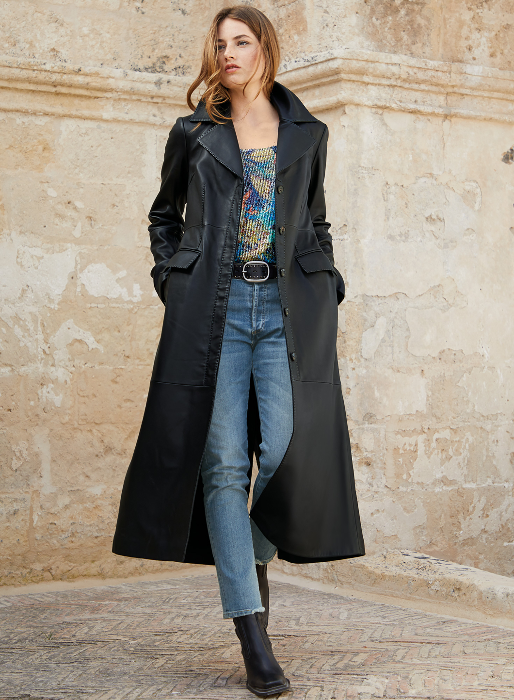 Women's top maxi raincoat