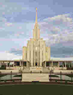 Fotografia del Tempio di Oquirrh Mountain, Utah, USA
