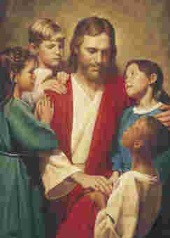 Le Christ et des enfants du monde entier