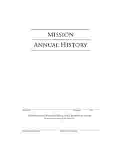 Storia annuale di missione, cartella