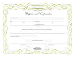 Baptism and Confirmation Certificate (pack of 25)