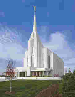 Fotografia del Tempio di Rexburg, Idaho, USA