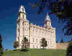 Fotografia del Tempio di Manti, Utah, USA