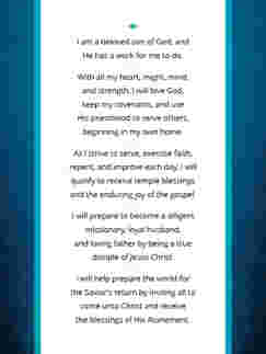 Poster del tema dei quorum del Sacerdozio di Aronne