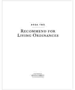 Recommends for Living Ordinances (2019 Version)