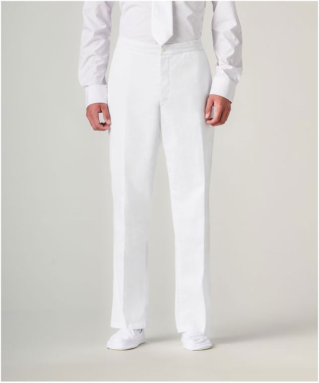 mens white dress pants CONCITOR LINEN Men's Dress Pants Trousers Flat Front Slacks Solid WHITE Color