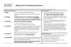 What to Do If You Have an Accident Forms