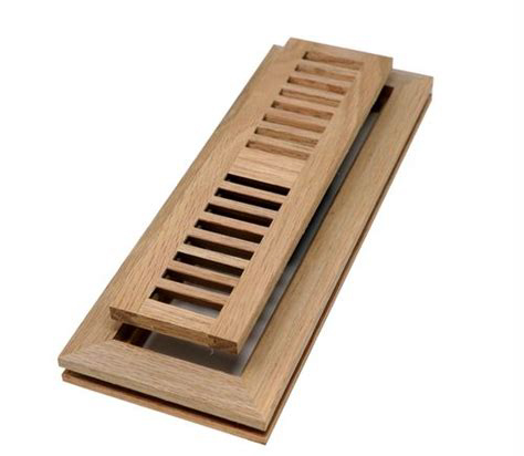 Unfinished Vent 3/4" Thick 2x10 Flush Frame Red Oak