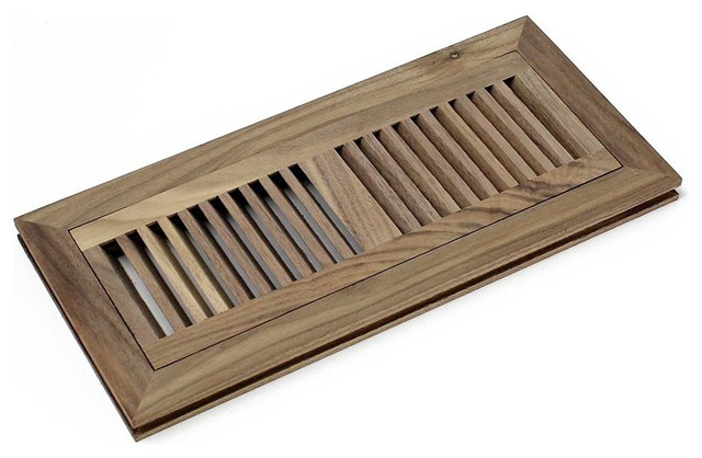 Unfinished Vent 3/4" Thick 4x10 Flush Frame Walnut