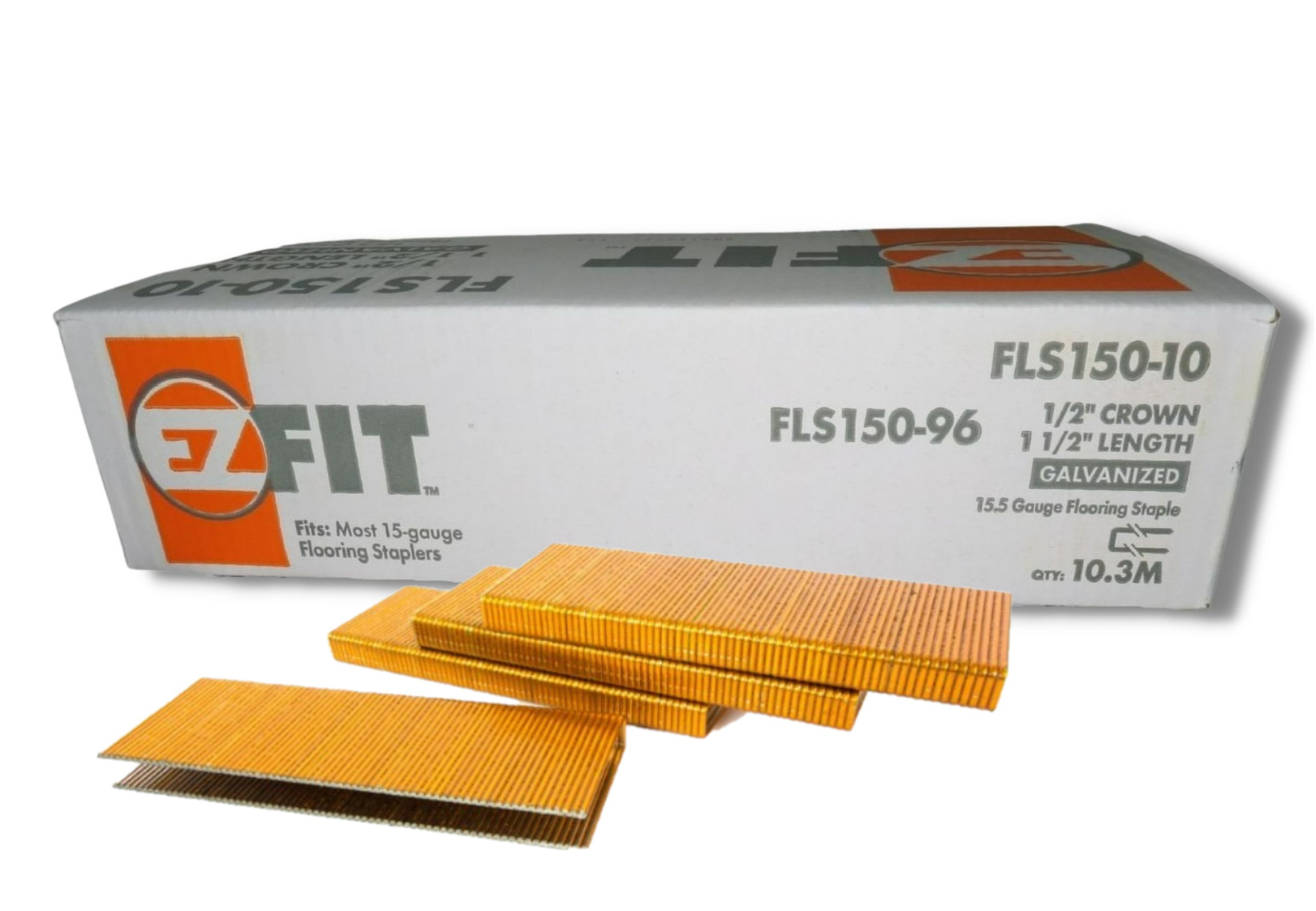 EzFit 15.5Ga 1.5" Staple box of 10M