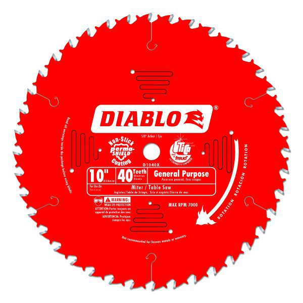 Diablo 10"x40 Tooth Saw Blade