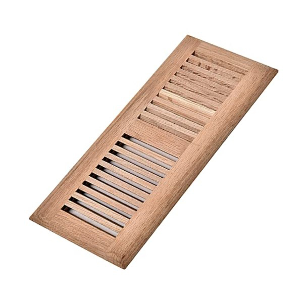 Unfinished Vent 3/4" Thick 4x10 Self-Rimmed Red Oak