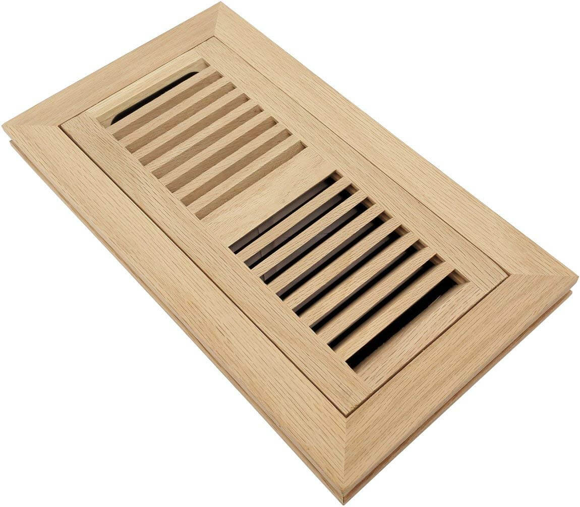 Unfinished Vent 3/4" Thick 6x12 Flush Frame Red Oak