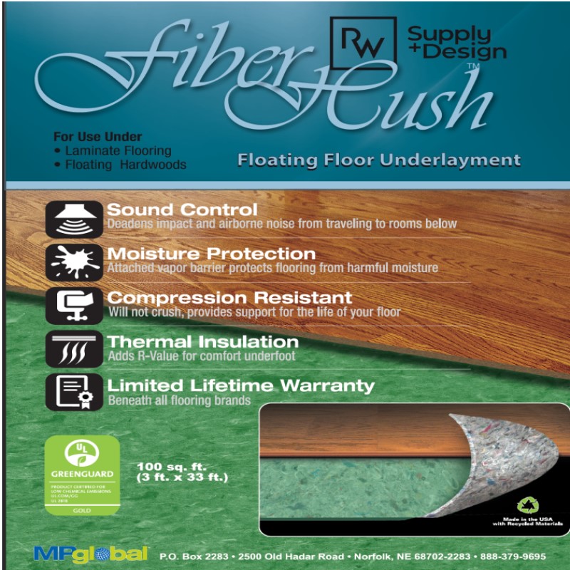 Fiber Hush Sound Underlayment .125GA