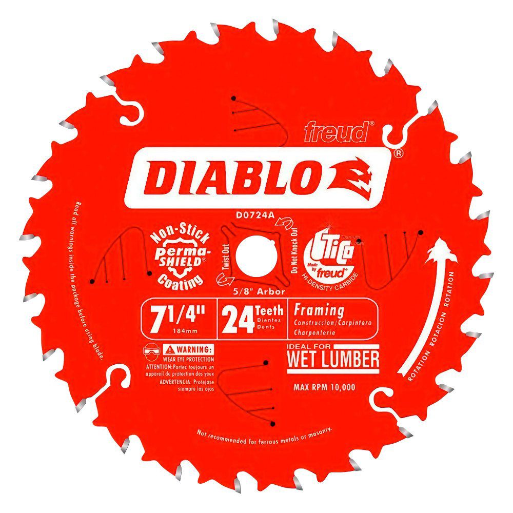 Diablo 7 1/4x24 Tooth Coated Bulk Saw Blade