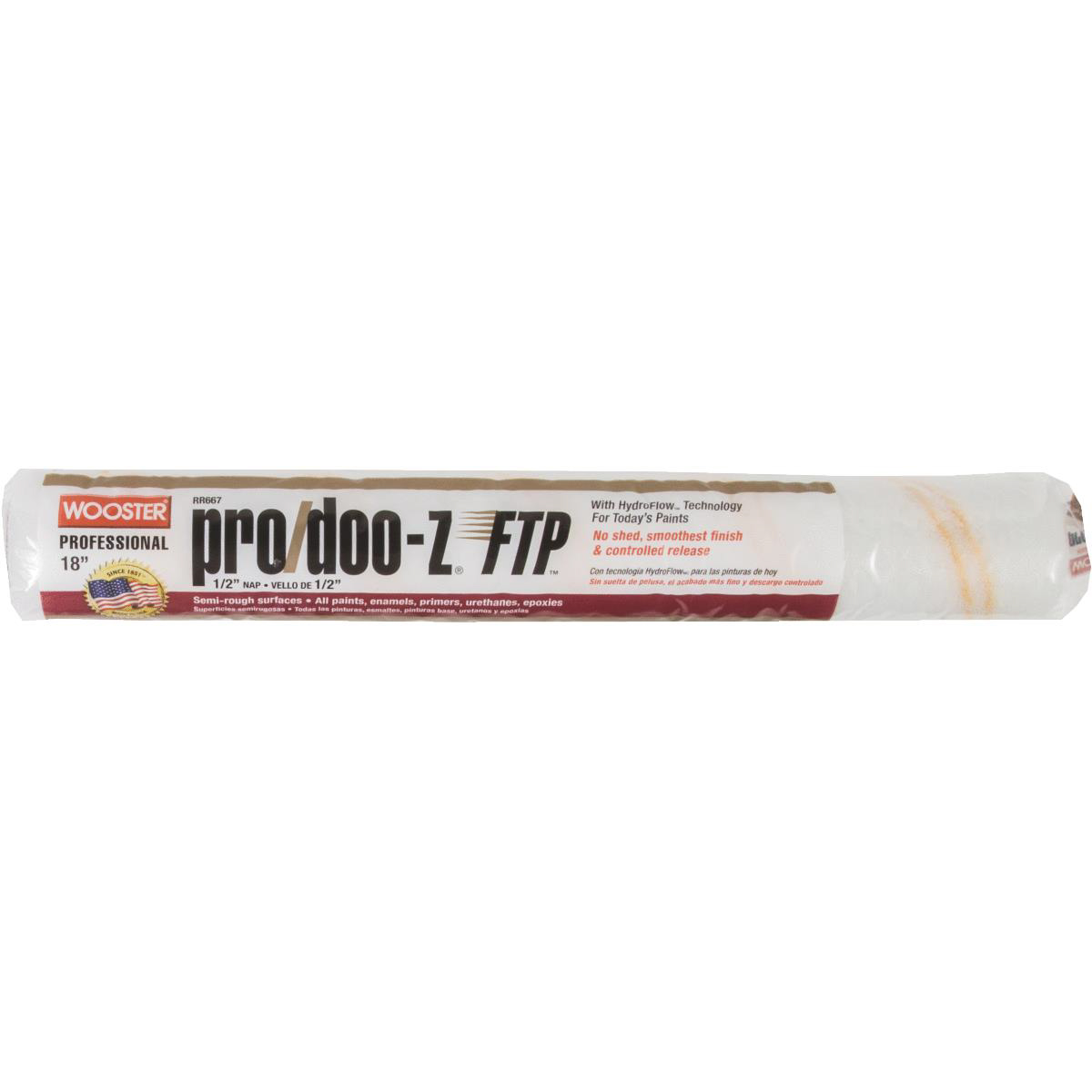 Wooster 18" Pro/Doo-Z FTP 3/8" Nap Roller Cover
