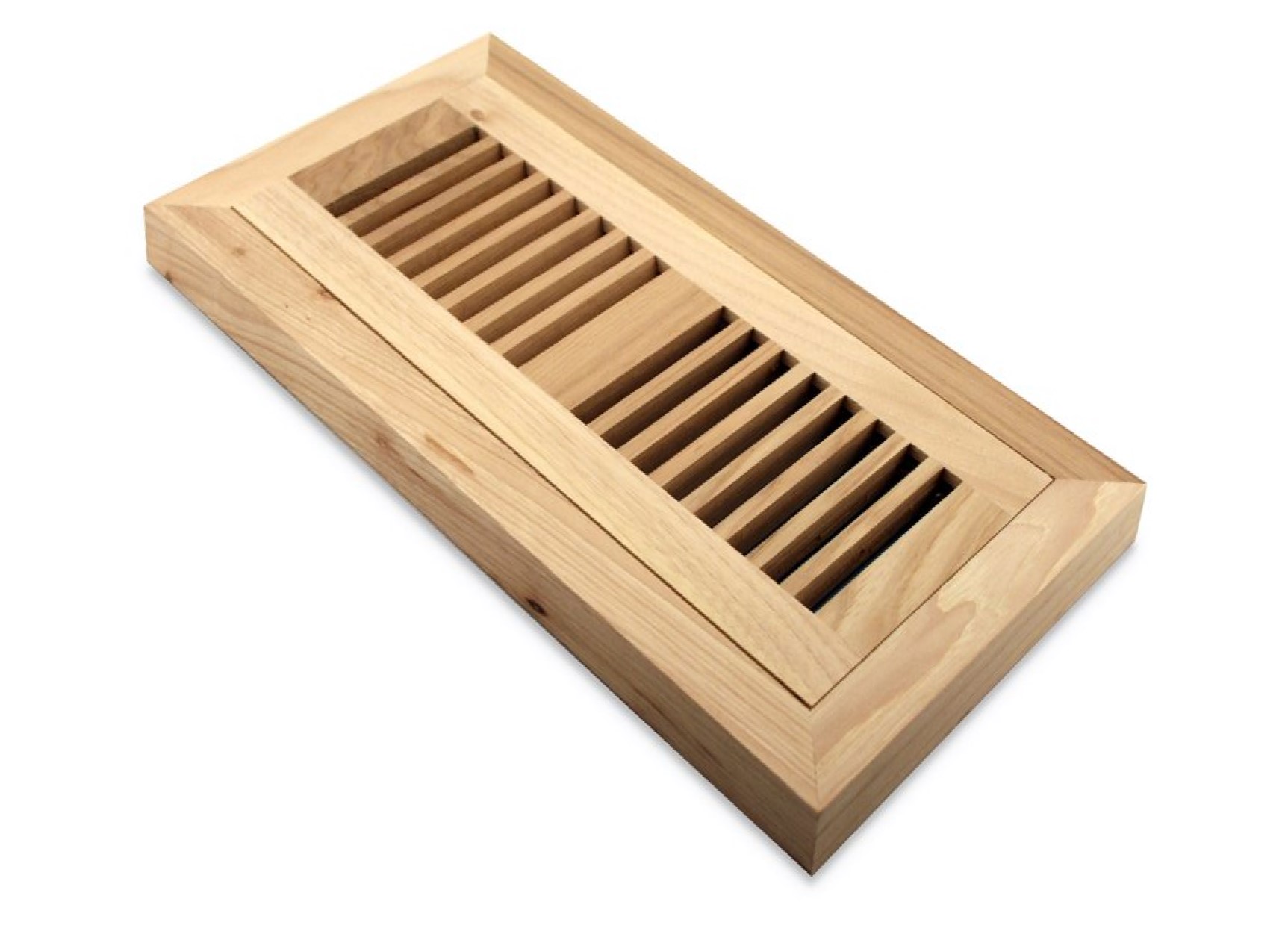 Unfinished Vent 3/4" Thick 4x14 Flush Frame Hickory