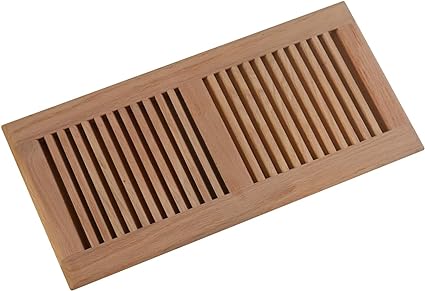 Unfinished Vent 3/4" Thick 6x10 Self-Rimmed Red Oak