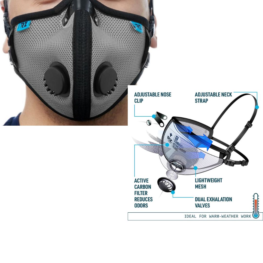 RZMask M2.5 Mesh Air Mask Titanium (M)