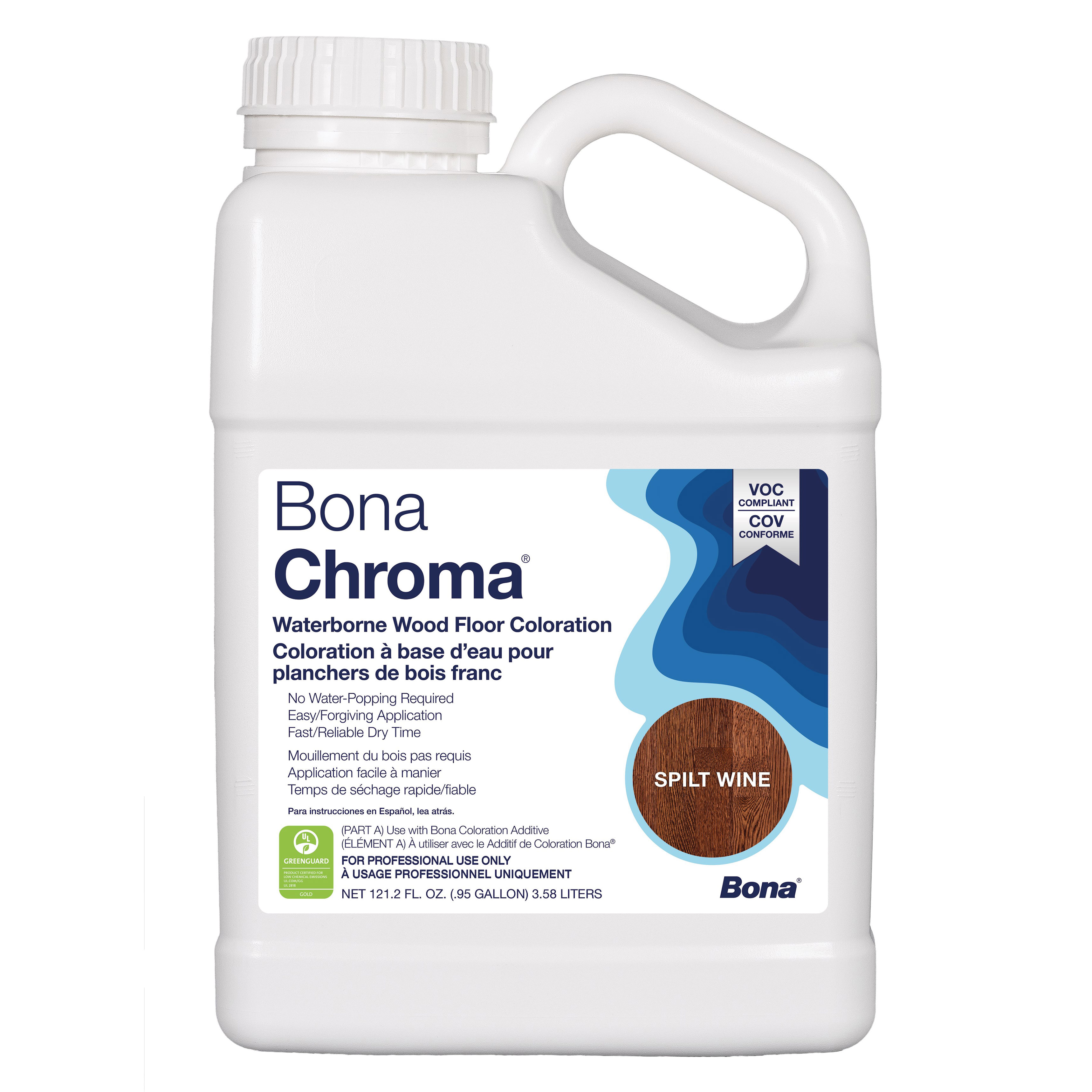 Bona Chroma 1Gal Waterborne Floor Coloration Spilt Wine