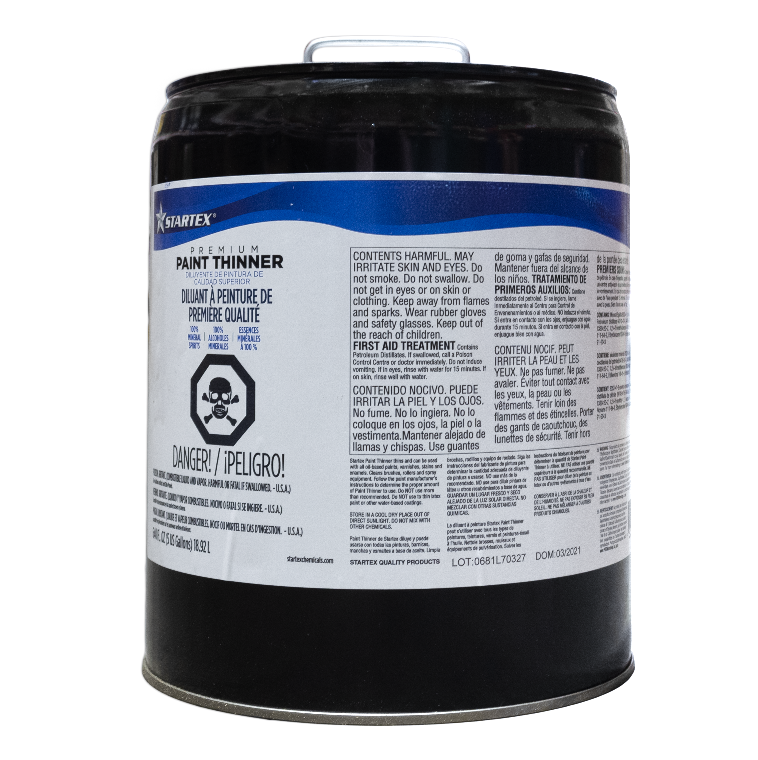 Startex Paint Thinner 5Gal Metal 100% Mineral Spirits