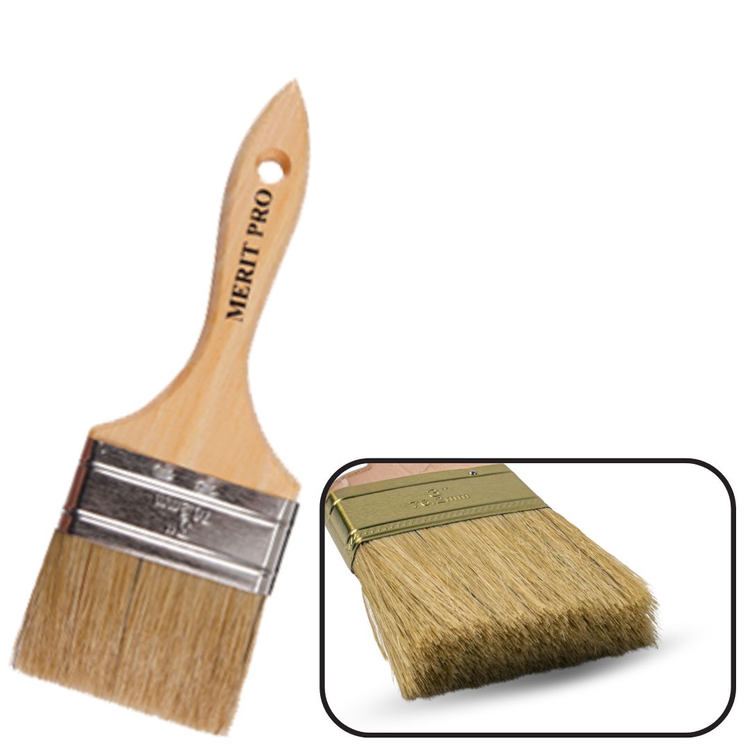 Merit Pro 3" Brush White Bristle
