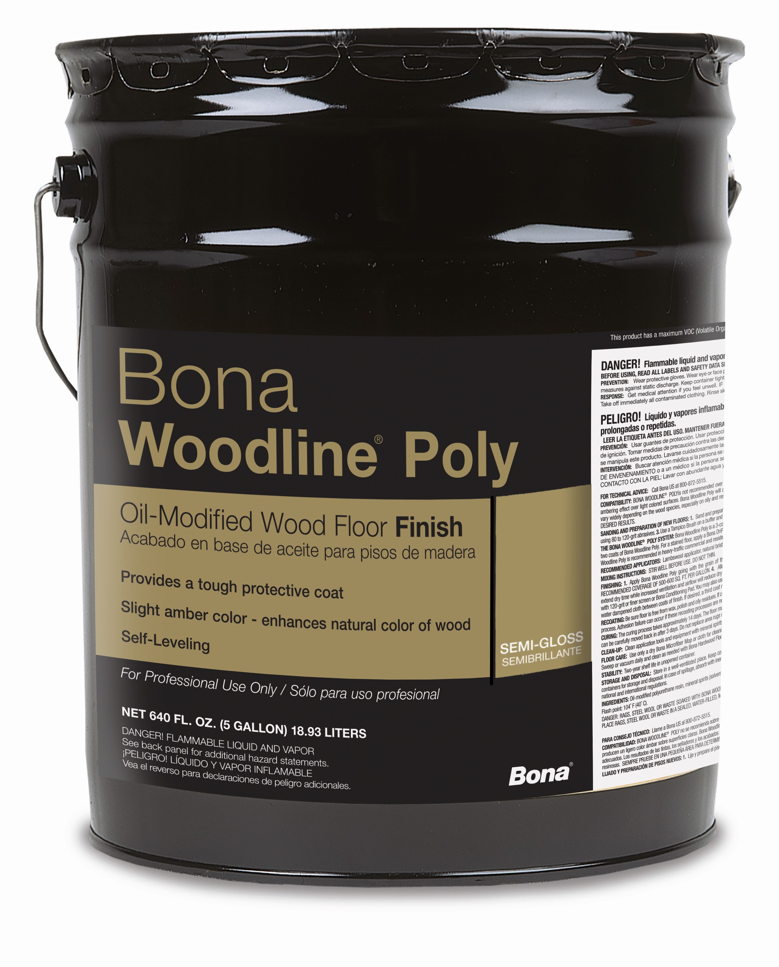 Bona Woodline 5Gal Polyurethane Semi-Gloss
