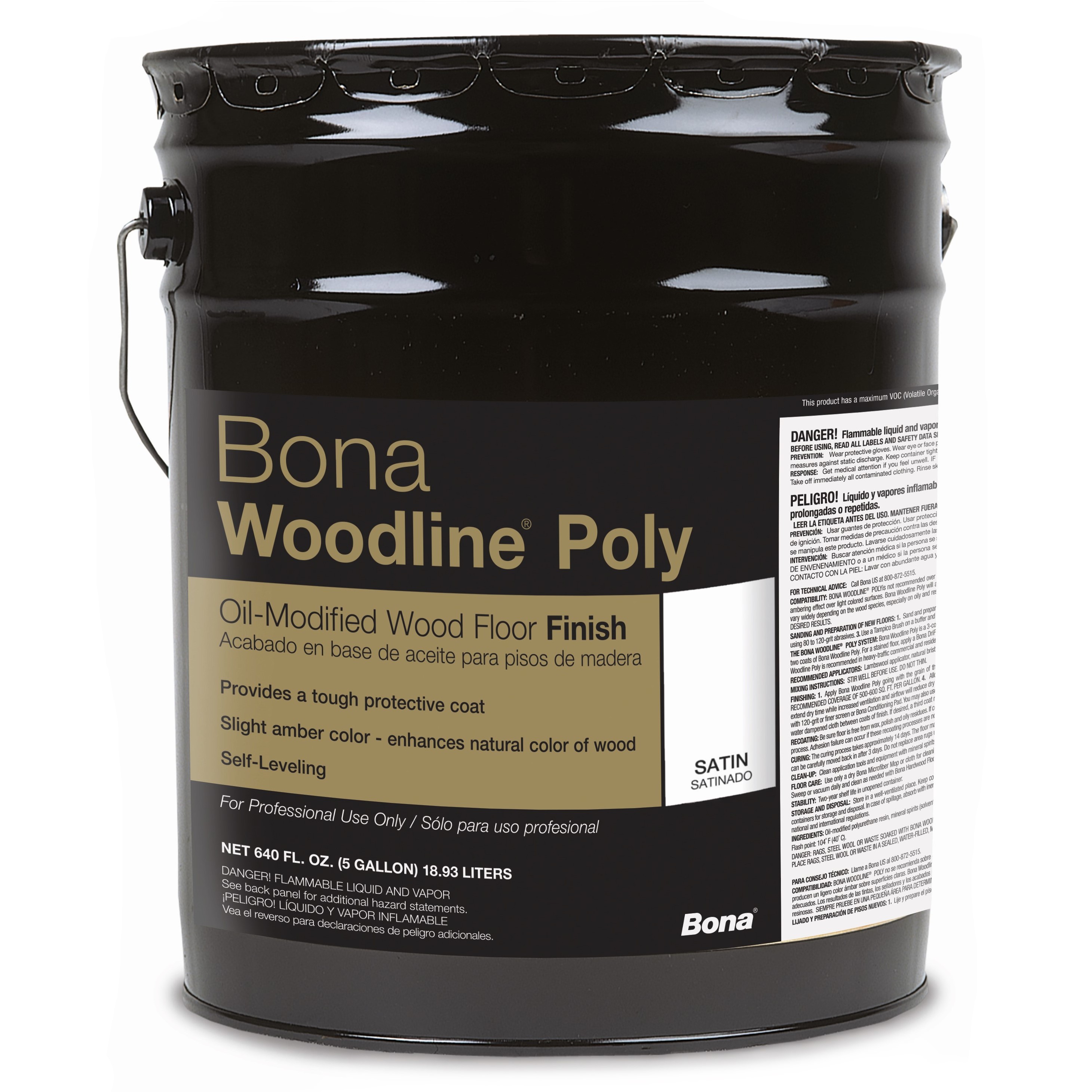 Bona Woodline 5Gal Polyurethane Satin