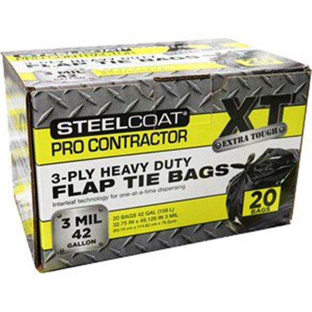 Lancaster Steelcoat 42gal 3ml Trash Bags (Box of 20)