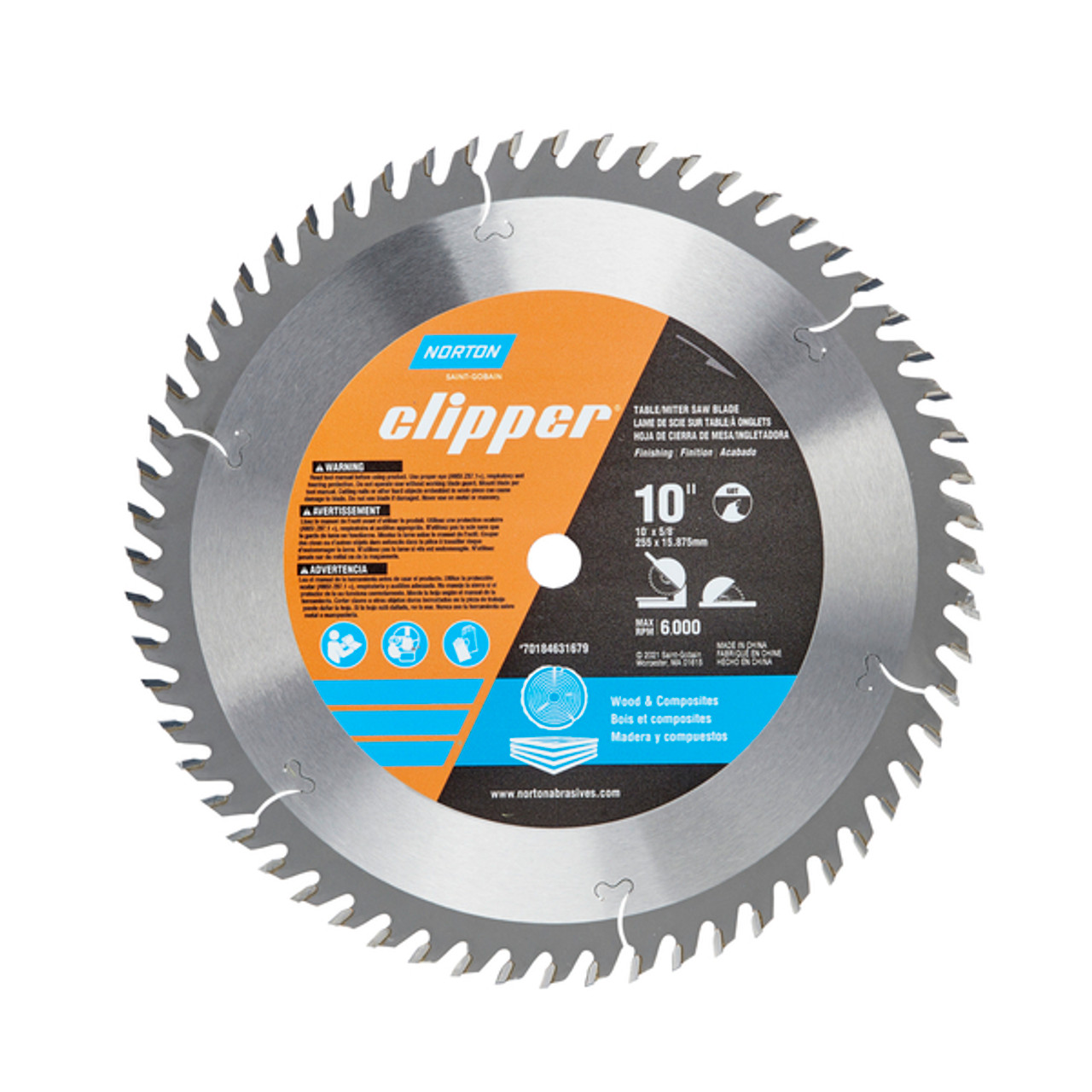 Norton Clipper 10" x 60 Tooth Saw Blade