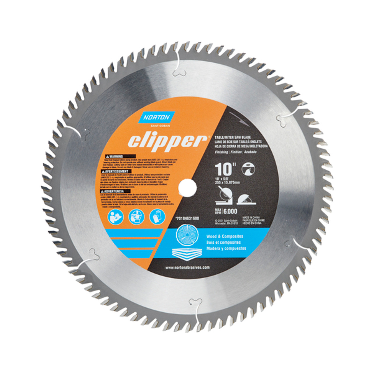 Norton Clipper 10" x 80 Tooth Saw Blade