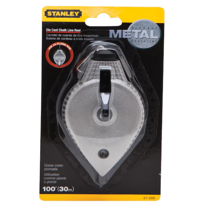 Stanley Chalk Line 100' Die Cast Reel