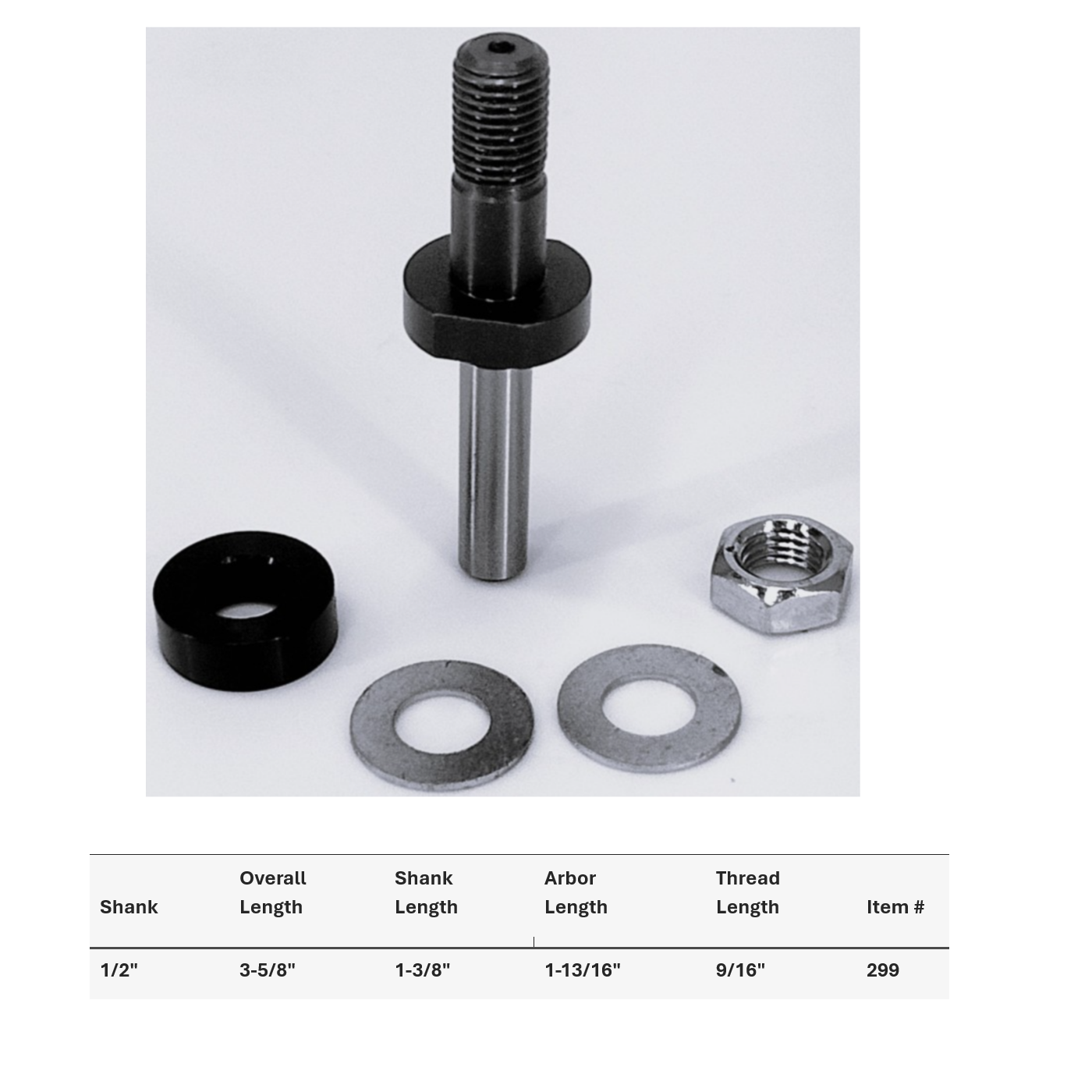 MLCS 5/16" x 1-13/16" Arbor 1/2" Shank
