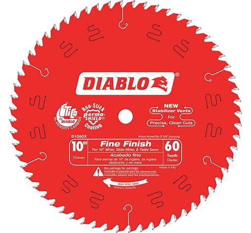 Freud Diablo 10"x60 Tooth Saw Blade