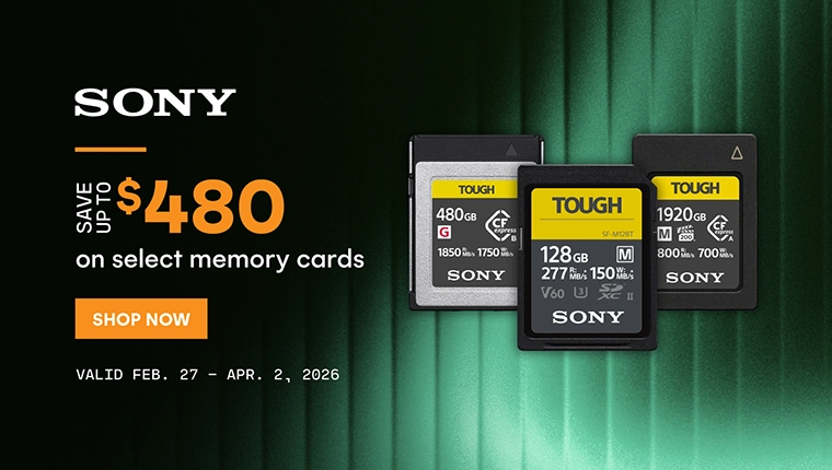 Save up to $480 on select Sony Tough Memory Cards