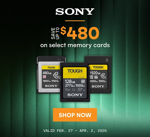 Save up to $480 on select Sony Tough Memory Cards
