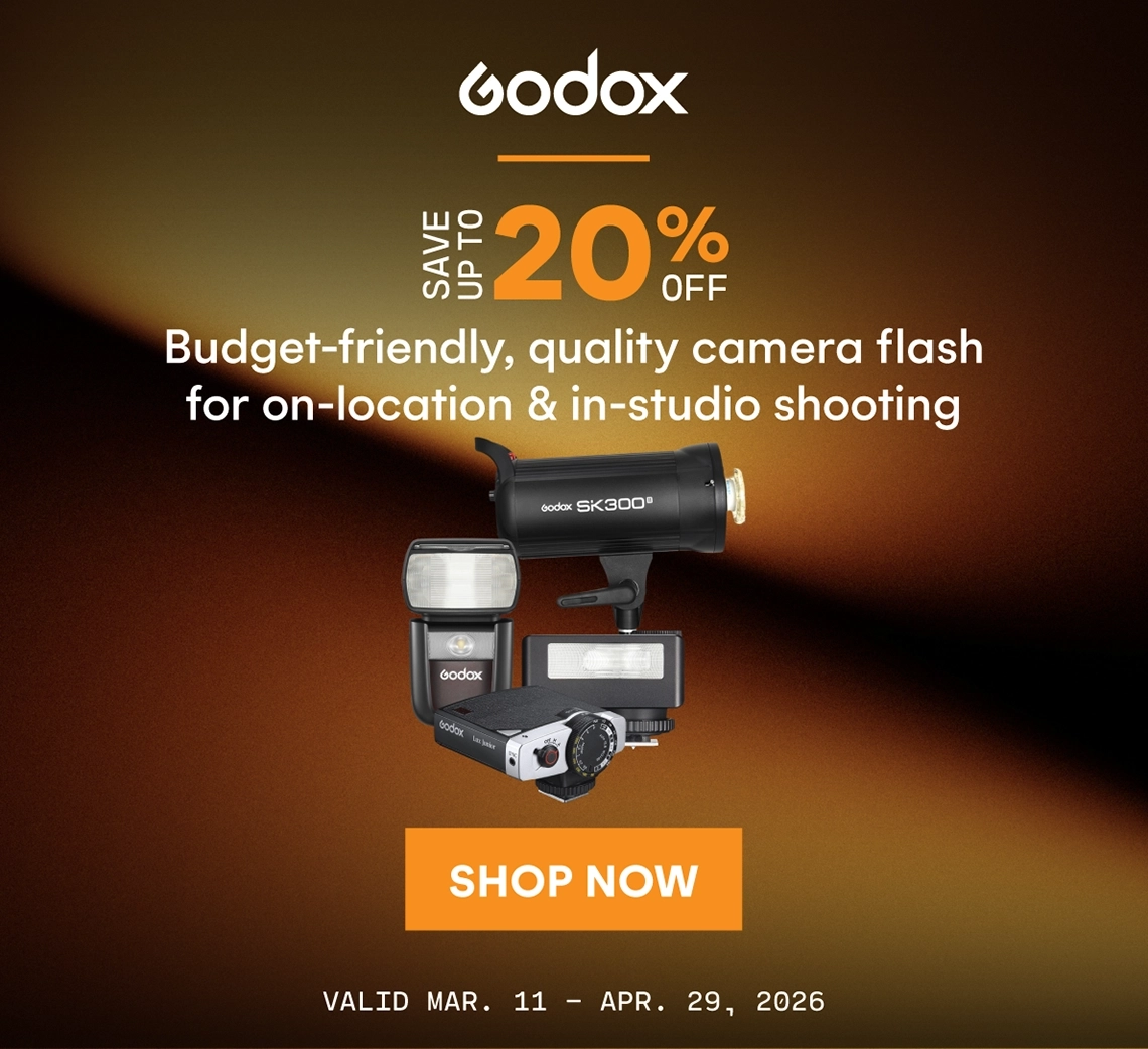 Save up to 20% off Godox camera flash