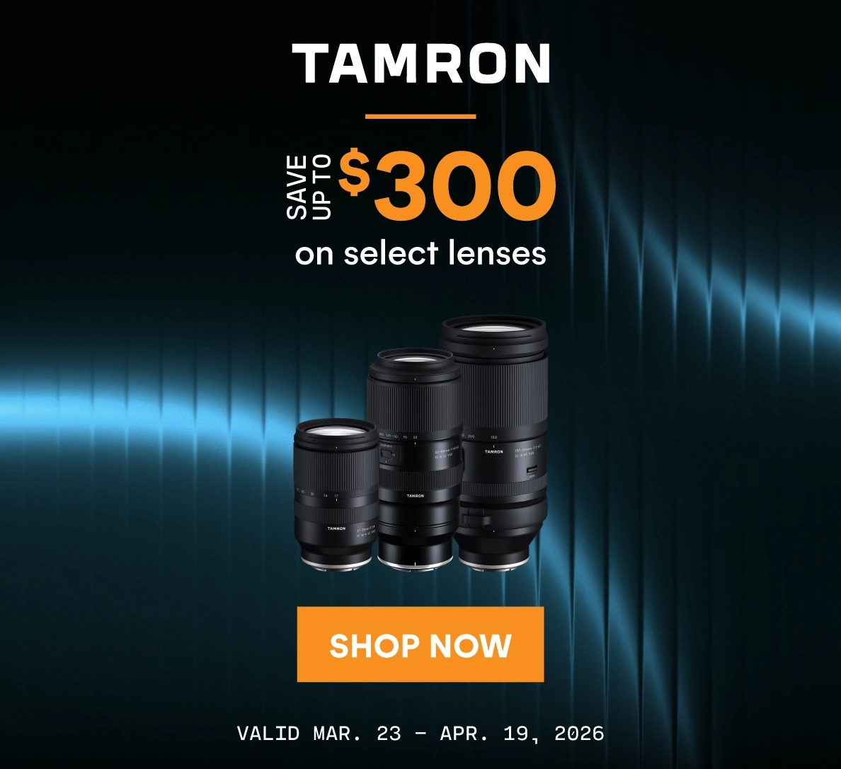 Save up to $300 on Tamron lenses