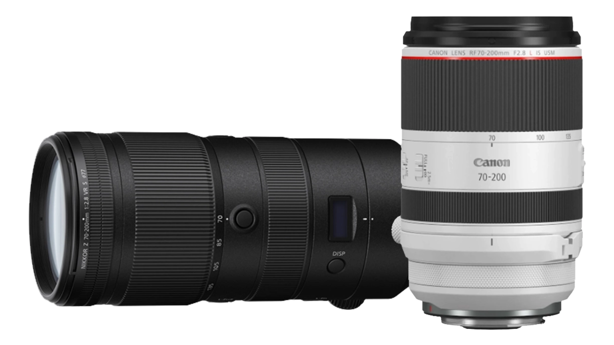 Nikkor Z 70-200mm f/2.8 VR S lens and Canon RF 70-200mm f/2.8L IS USM lens