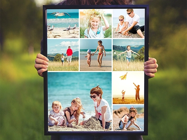 printed and framed photo collage